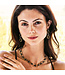 Cleopatra Regal Double Link Earrings - Gold/Midnight