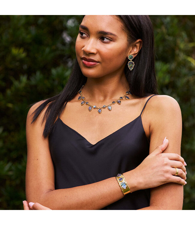 Aurora Necklace, 16"+2.5" - Abalone