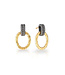 Cleopatra Regal Link Earrings - Gold/Midnight