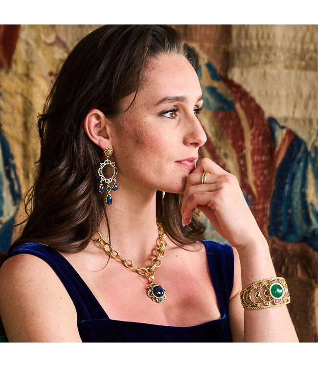 Contessa Belle Nuit Dangle Earrings - Multi