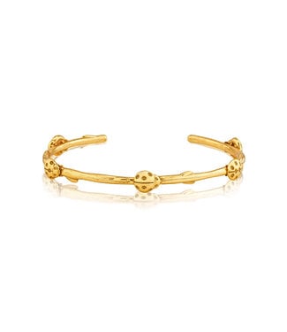 Meadow Ladybug Petite Cuff - Gold