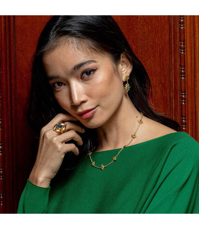 Mystic Eye Ring - Blue Labradorite