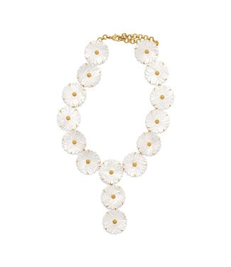 Mermaid Garden Floral Convertible Necklace, 16"+2'' - MOP