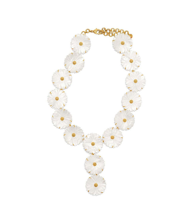 Mermaid Garden Floral Convertible Necklace, 16"+2'' - MOP