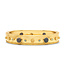 Cleopatra Hinged Bangle - Gold/Blue Labradorite
