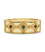 Victoria Hinged Bangle Gold Blue Labradorite