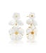 Mermaid Garden Convertible Floral Post Drop Earrings - MOP