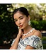 Mermaid Garden Convertible Floral Post Drop Earrings - MOP