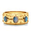 Cleopatra Grande Hinged Bangle - Gold/Blue Labradorite