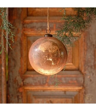 6" Cameo Antique Finished Glass Ball Ornament