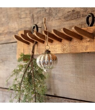 3.5" Tufted Mercury Glass Ornament