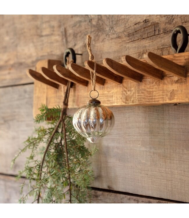 3.5" Tufted Mercury Glass Ornament