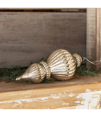12" Lantern Antique Mercury Glass Ornament
