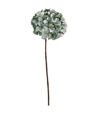 26" Metallic Hydrangea Spray Teal
