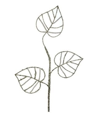 26" Glitter Monstera Leaf X3 Spray