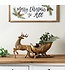 19"L Deer With Sleigh