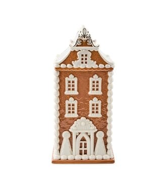 MACKENZIE CHILDS Gingerbread House Ceramic Cookie Jar