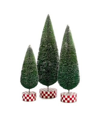 MACKENZIE CHILDS Check It Out Bottle Brush Tree - Sold Individually