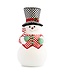 MACKENZIE CHILDS Check It Out Fabric Snowman Figure