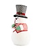 MACKENZIE CHILDS Check It Out Fabric Snowman Figure