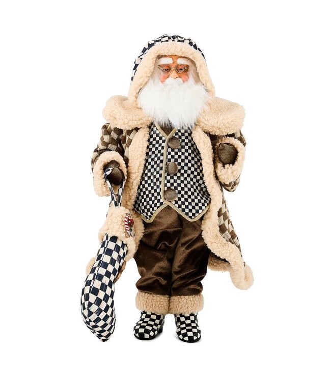 MACKENZIE CHILDS Gingerbread Fabric Santa
