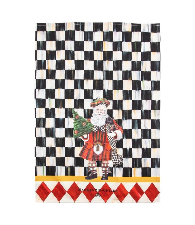 MACKENZIE CHILDS Scottish Santa Dish Towel