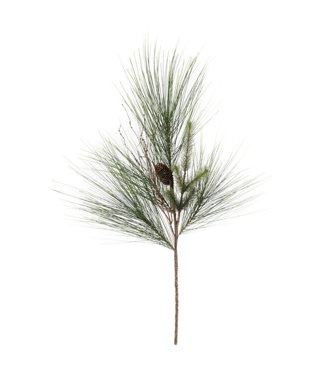 Iced Long Needle Pine Cone Spray