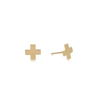 ENEWTON Signature Cross Stud - Gold