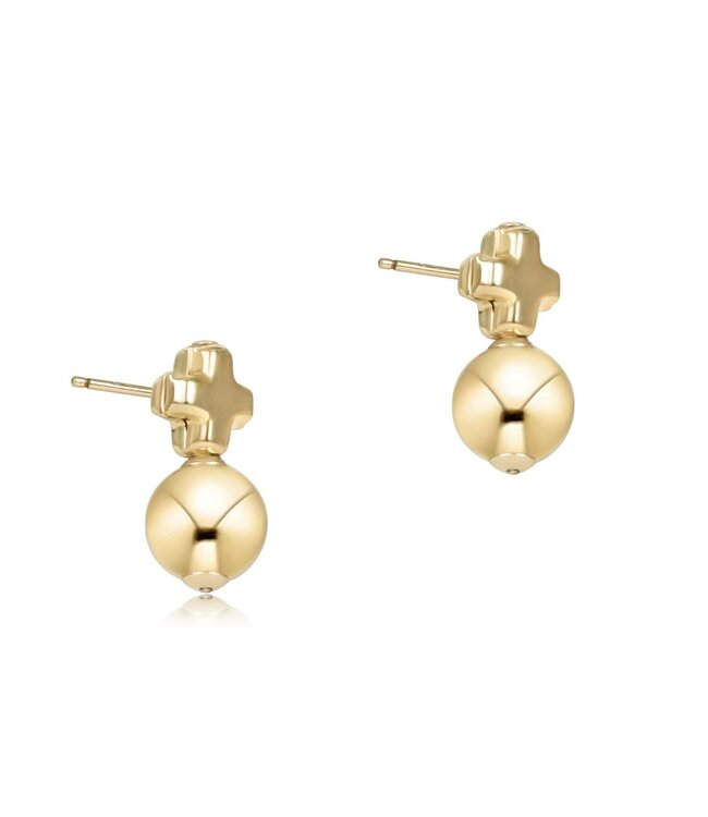 ENEWTON Signature Cross Small Gold Stud - Classic Gold