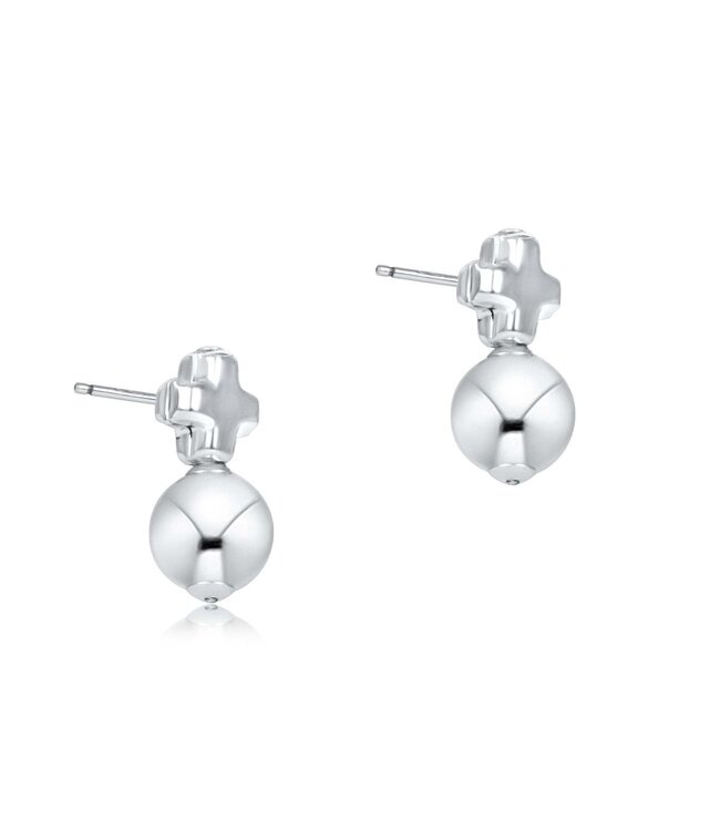 ENEWTON Signature Cross Small Sterling Stud - Classic Sterling