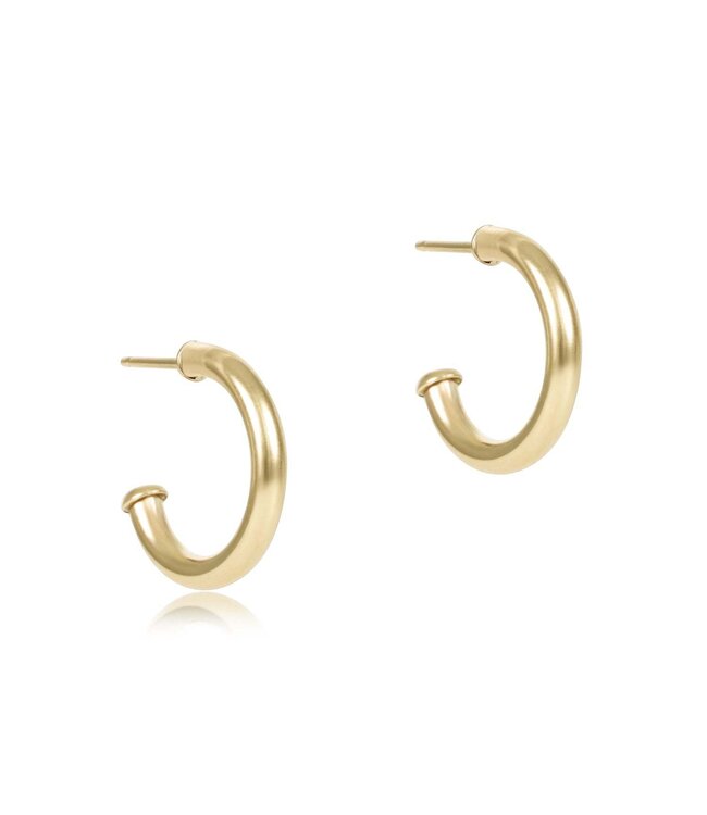 ENEWTON Round Gold 0.5 inch Post Hoop - 2mm - Smooth