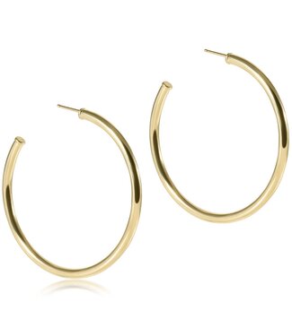 ENEWTON Round Gold 2" Post Hoop - 3mm - Smooth