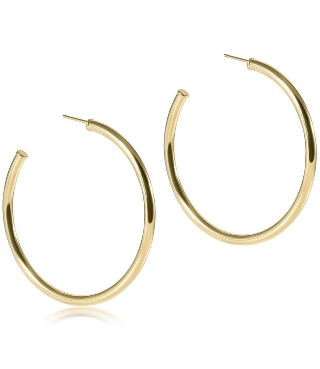 ENEWTON Round Gold 2" Post Hoop - 3mm - Smooth