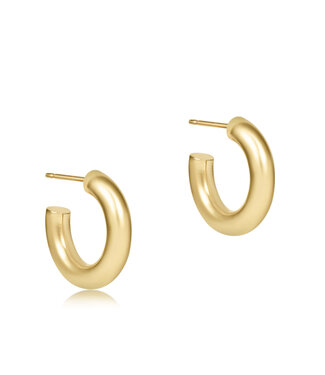 ENEWTON Round Gold 0.5" Post Hoop - 4mm - Smooth