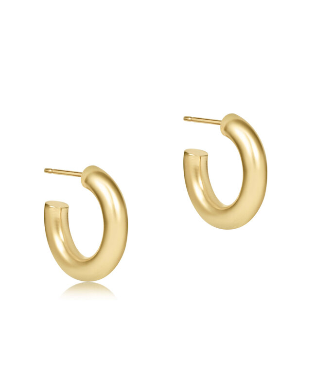 ENEWTON Round Gold 0.5" Post Hoop - 4mm - Smooth