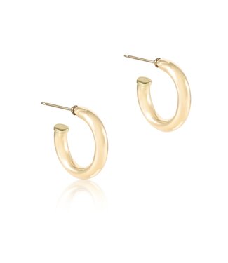 ENEWTON Round Gold 1" Post Hoop - 4mm - Smooth