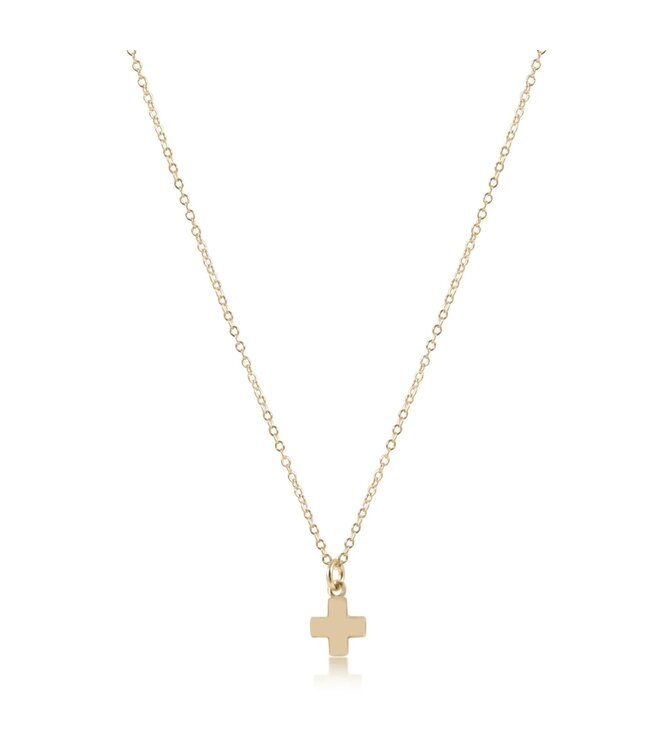 ENEWTON 16" Necklace Gold - Signature Cross Small Gold Charm
