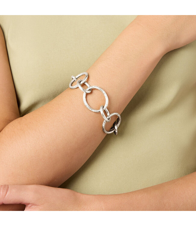 JULIE VOS Catalina Light Link Bracelet Silver
