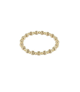 ENEWTON Extends - Dignity Grateful Pattern 6mm Bead Bracelet - Gold
