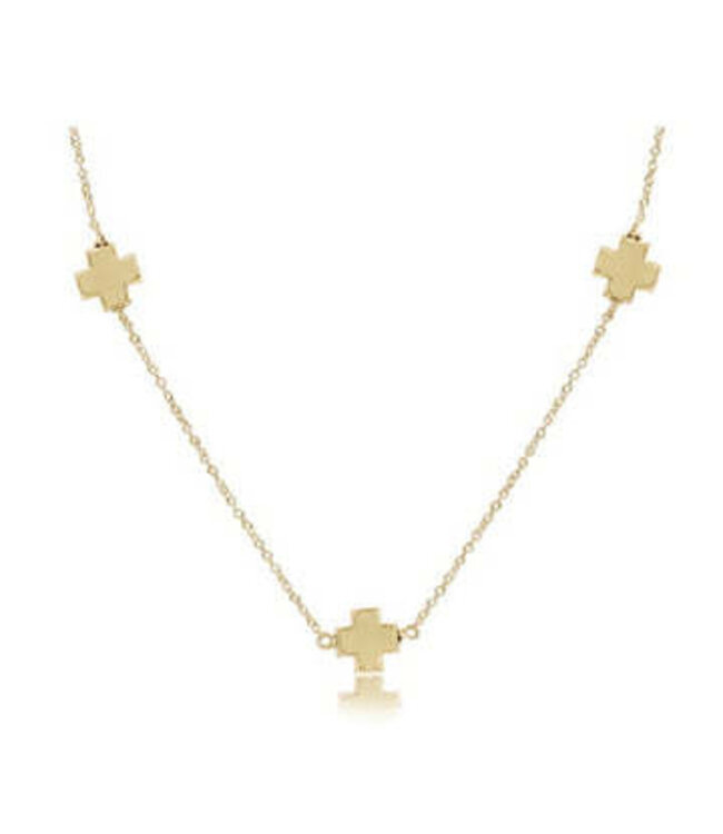 ENEWTON 17" Choker Simplicity Chain Gold - Signature Cross