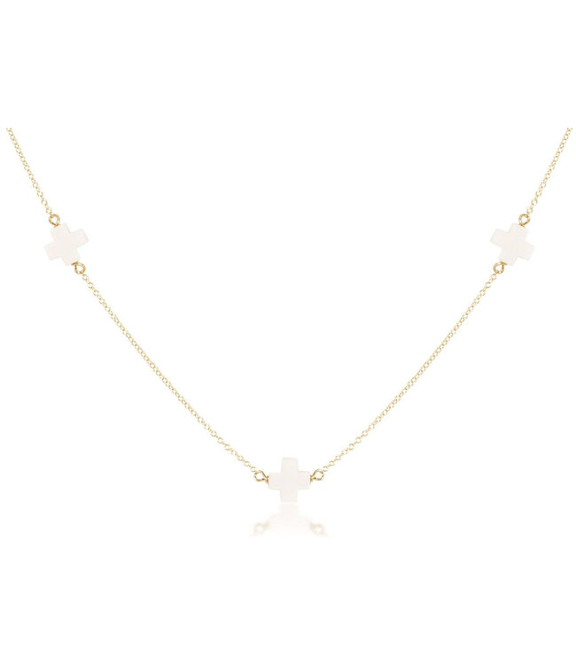 ENEWTON 17" Choker Simplicity Chain Gold - Signature Cross