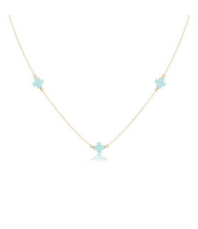 ENEWTON 17" Choker Simplicity Chain Gold - Signature Cross