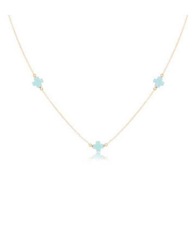 ENEWTON 17" Choker Simplicity Chain Gold - Signature Cross