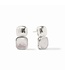 JULIE VOS Catalina Earring Silver Iridescent Clear Crystal