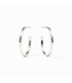 JULIE VOS Crescent Hoop Silver