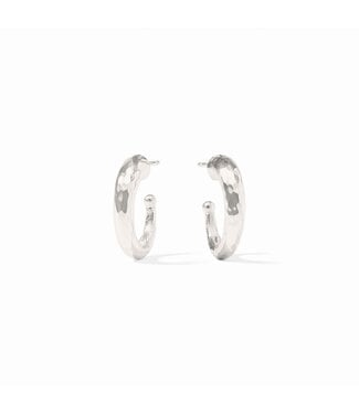 JULIE VOS Hammered Hoop Large Silver