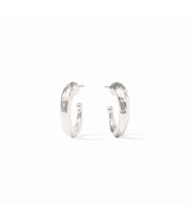 JULIE VOS Hammered Hoop Small Silver