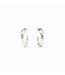 JULIE VOS Hammered Hoop Small Silver
