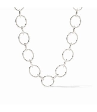 JULIE VOS Catalina Light Link Necklace Silver