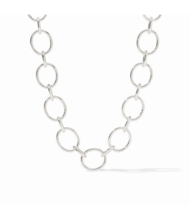 JULIE VOS Catalina Light Link Necklace Silver